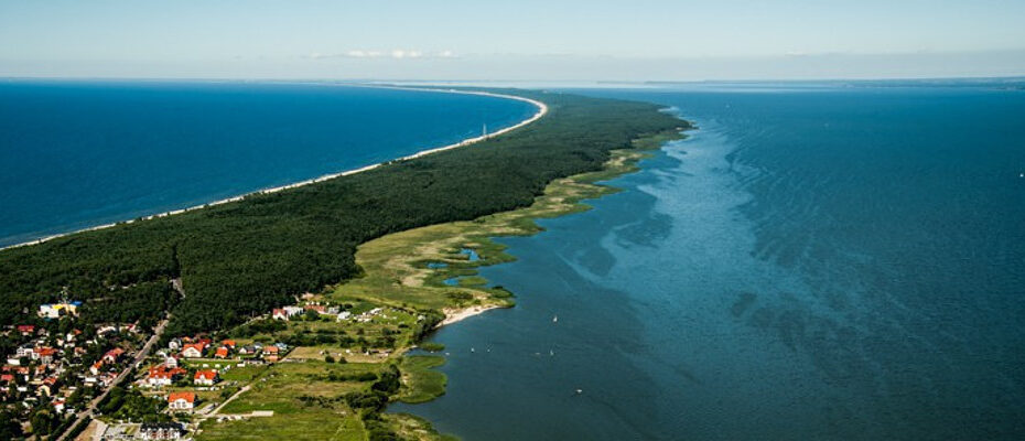 Панорама Балтийской косы с высоты