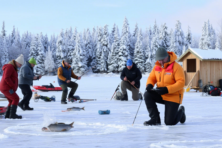 зимняя рыбалка, лед, снасти, окунь, щука, мормышка, жерлица, безопасность, улов